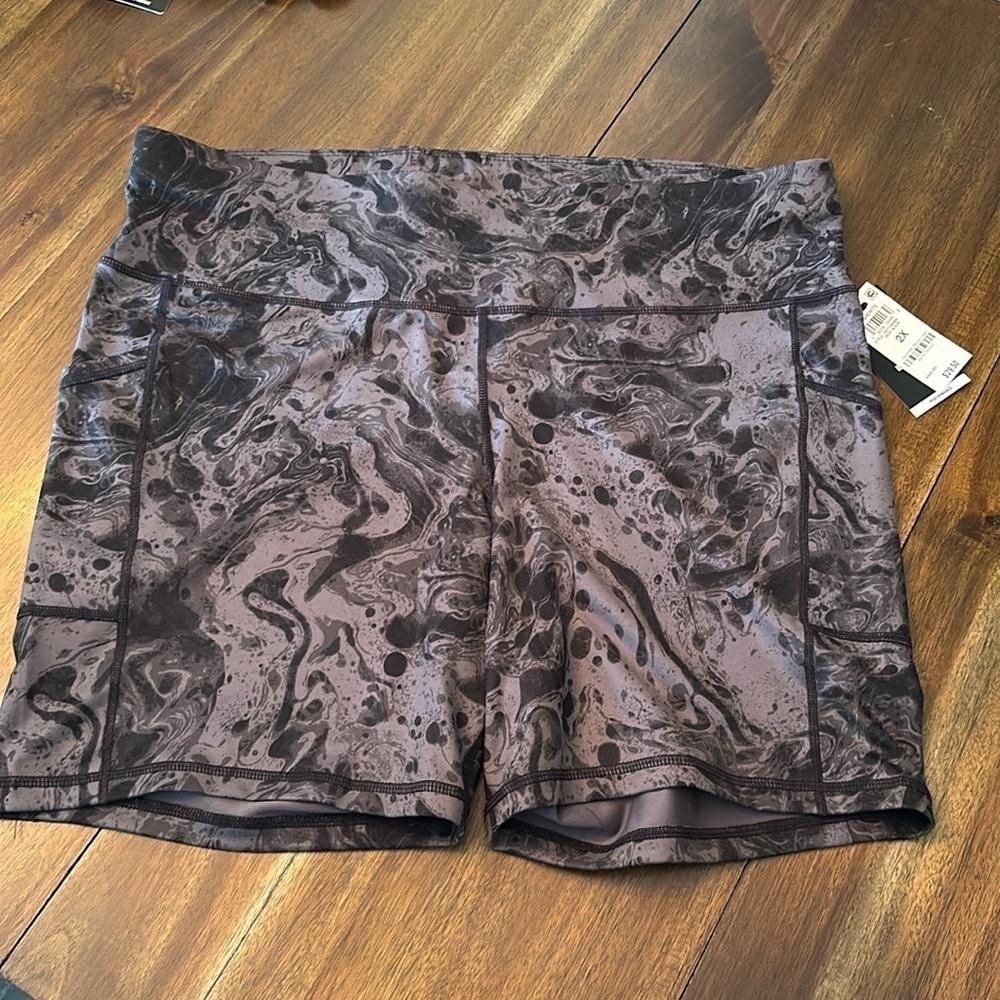 ID Ideology Plus Size Water Bubble Bike Shorts 2x